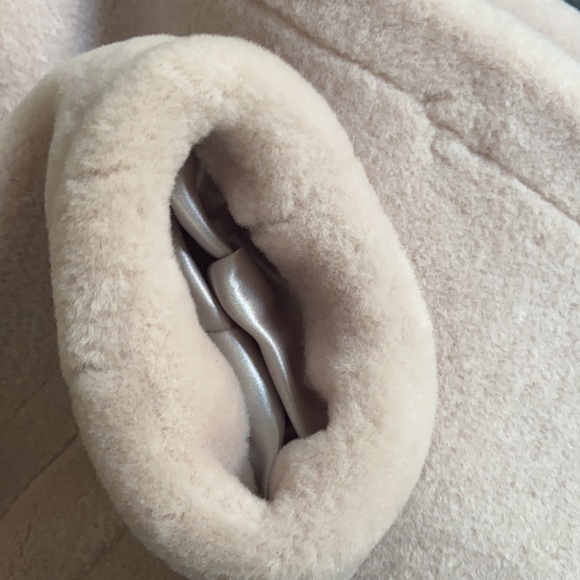 Nordstrom cream faux fur pea coat neutral treasure & bond teddy jacket Small - Picture 14 of 16